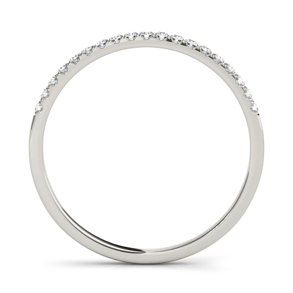 14K White Gold Wedding Bands Prong Set With 0.11 TCW Diamond (Lab Grown VS-SI1, E/F/G)