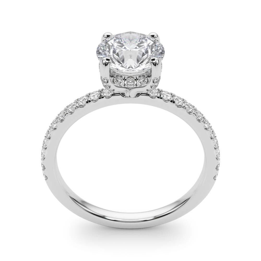 14K White Gold Engagement Ring With 0.73 TCW Diamond (I1, H-I)