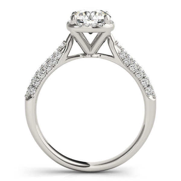 14K White Gold Engagement Rings Multirow With 0.38 TCW Diamond (SI1-SI2, G-H)