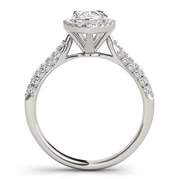14K White Gold Engagement Rings Multirow With 0.38 TCW Diamond (SI1-SI2, G-H)