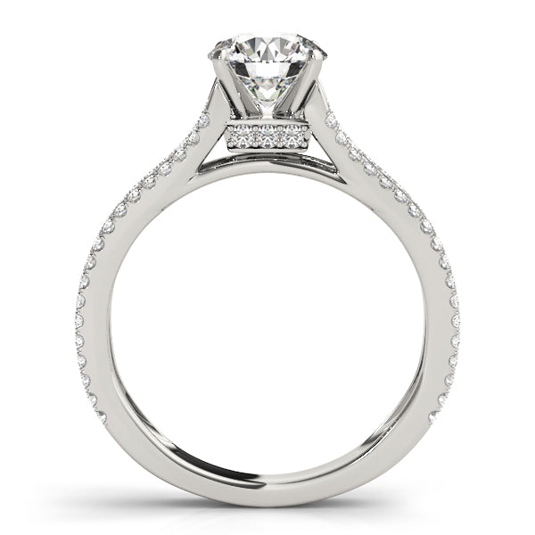 14K White Gold Engagement Ring With 0.34 TCW Diamond (I1, H-I)
