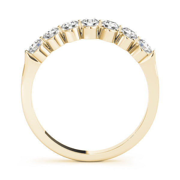 14K Yellow Gold Wedding Bands Prong Set With 0.49 TCW Diamond (SI1-SI2, G-H)