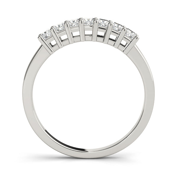 14K White Gold Wedding Bands Fancy Shape Princess With 0.87 TCW Diamond (SI1-SI2, G-H)
