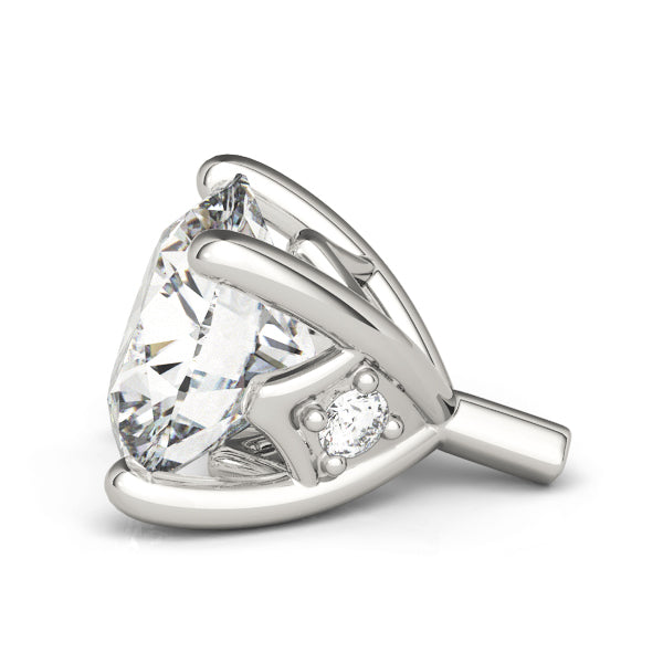 14K White Gold 4 Prong Dia Accent With 0.52 TCW Diamond (SI1-SI2, G-H)