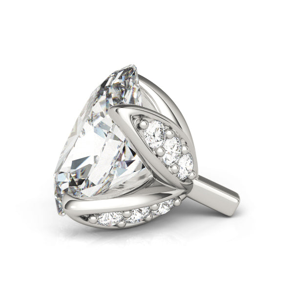 14K White Gold Oval Petal Head With 2.11 TCW Diamond (SI1-SI2, G-H)