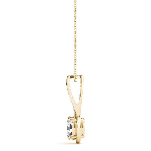 14K Yellow Gold Oval Fashion Pendant With 0.99 TCW Diamond (SI2, H-I)