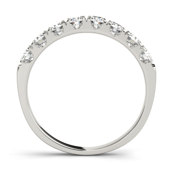 14K White Gold Wedding Bands Prong Set With 0.72 TCW Diamond (I1, H-I)