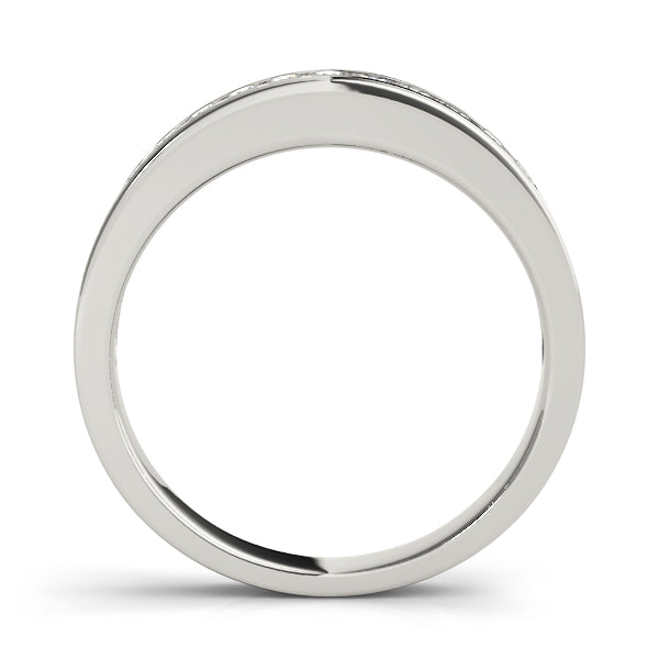 14K White Gold Wedding Bands Channel Set With 0.22 TCW Diamond (SI1-SI2, G-H)