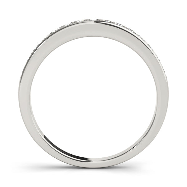 14K White Gold Wedding Bands Channel Set With 0.30 TCW Diamond (SI1-SI2, G-H)