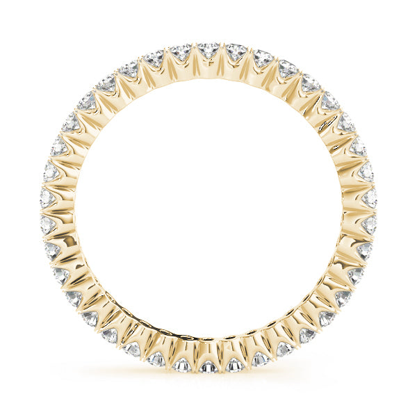 14K Yellow Gold Wedding Bands Eternity With 0.28 TCW Diamond (SI1-SI2, G-H)
