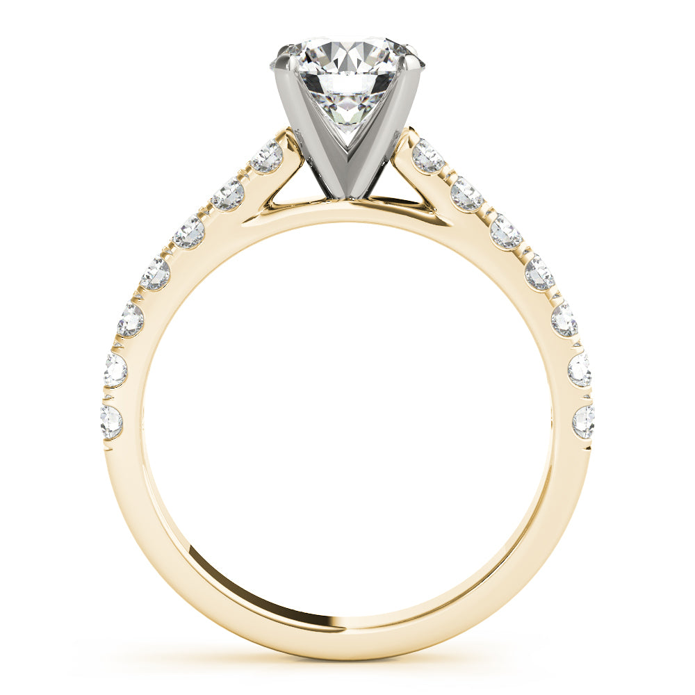 14K Yellow Gold 1/3 Cttw 1/2 Way Around Band With 0.34 TCW Diamond (I1, H-I)
