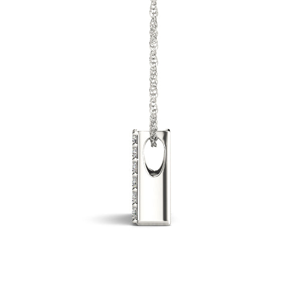 14K White Gold 1/15 Cttw A Initial With 0.07 TCW Diamond (I3 H-J)