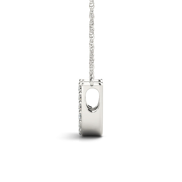 14K White Gold 1/15 Cttw U Initial With 0.06 TCW Diamond (I3 H-J)