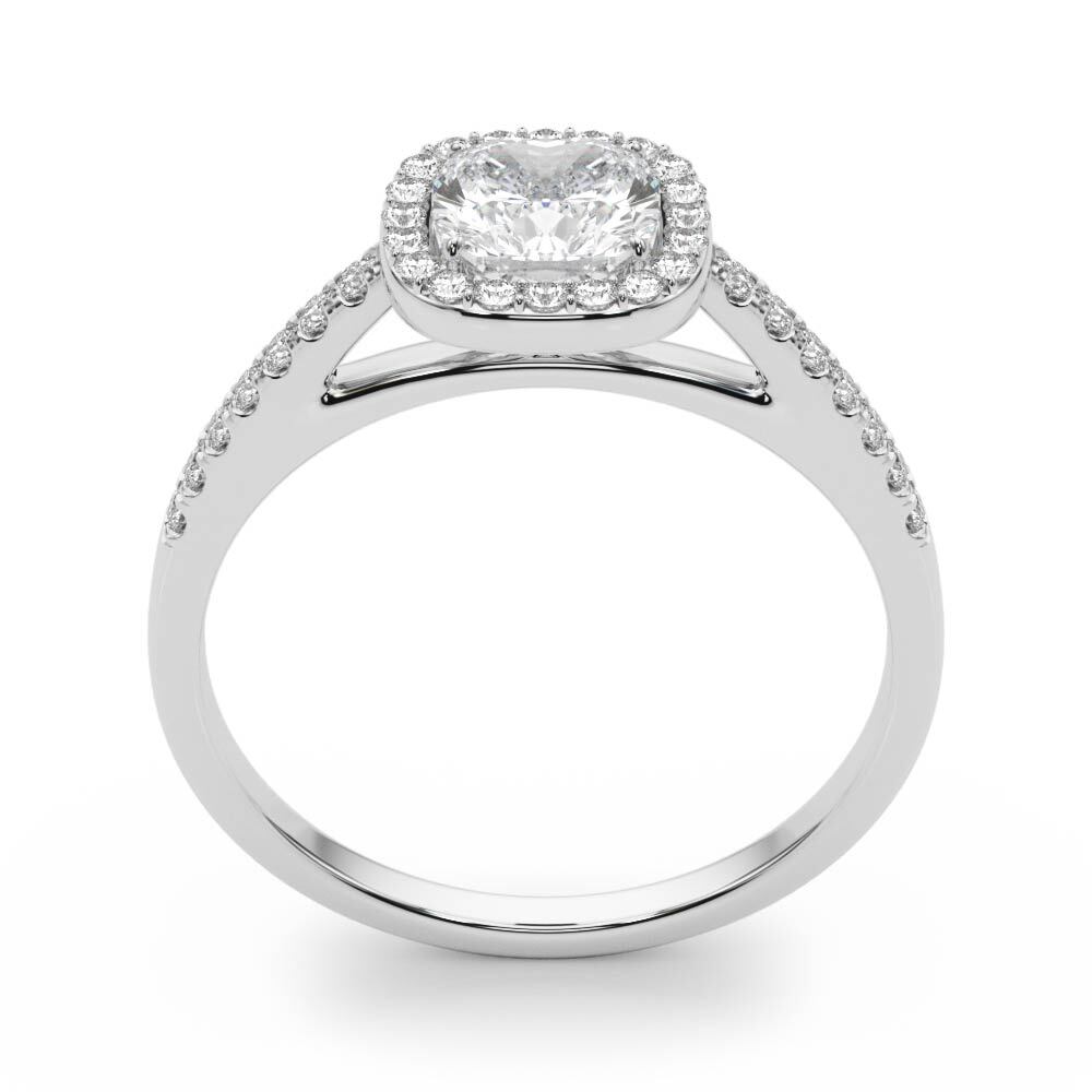 14K White Gold Engagement Rings Halo Square & Cushion With 2.25 TCW Diamond (I1, H-I)