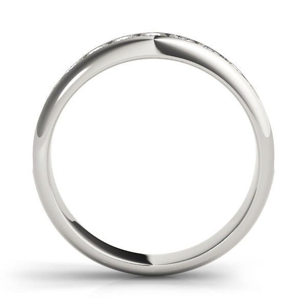 14K White Gold Wedding Bands Channel Set With 0.27 TCW Diamond (SI1-SI2, G-H)