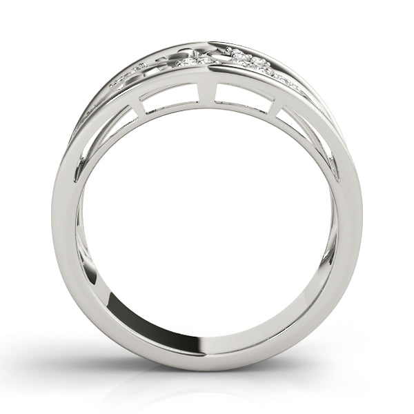 14K White Gold Diamond Fashion Fashion Rings With 0.15 TCW Diamond (SI1-SI2, G-H)