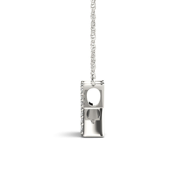 14K White Gold 1/20 Cttw K Initial With 0.06 TCW Diamond (I3 H-J)