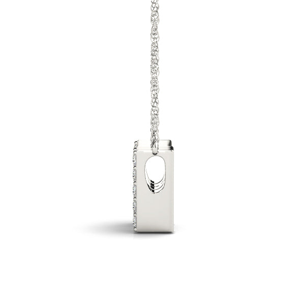 14K White Gold 1/10 Cttw W Initial With 0.10 TCW Diamond (I3 H-J)