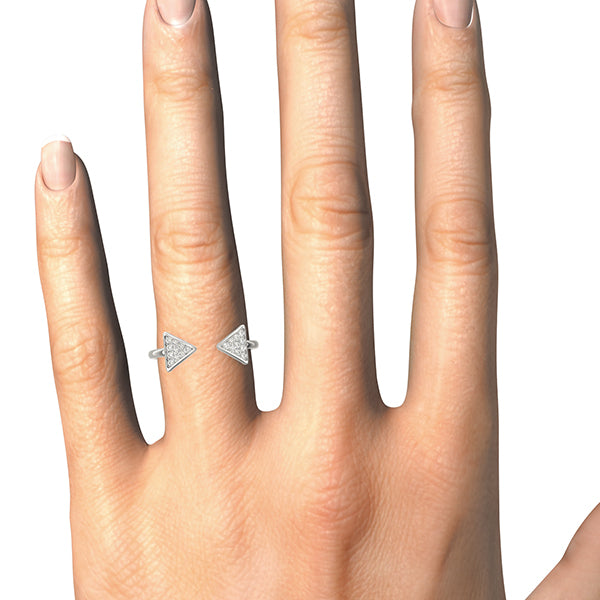 14K White Gold Diamond Fashion Fashion Rings With 0.20 TCW Diamond (SI2, H-I)