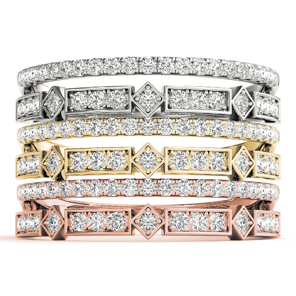 14K White Gold Fashion Band With 0.18 TCW Diamond (SI2, H-I)