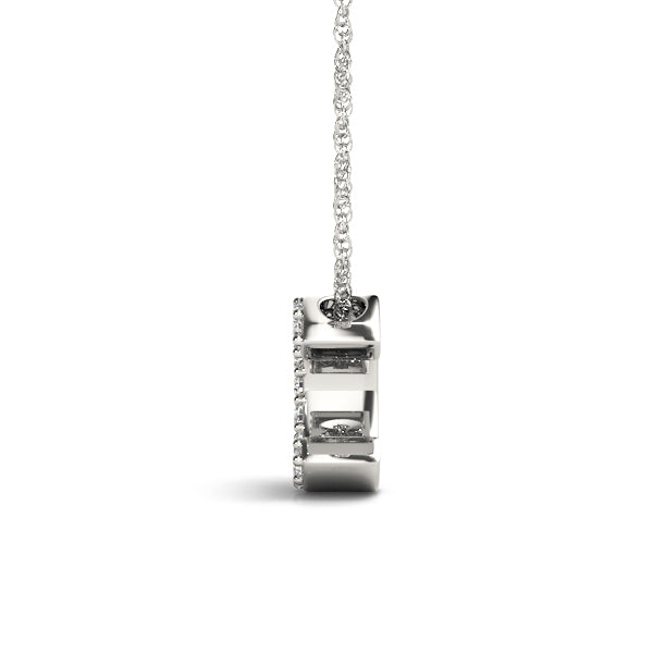 14K White Gold 1/20 Cttw C Initial With 0.05 TCW Diamond (I3 H-J)