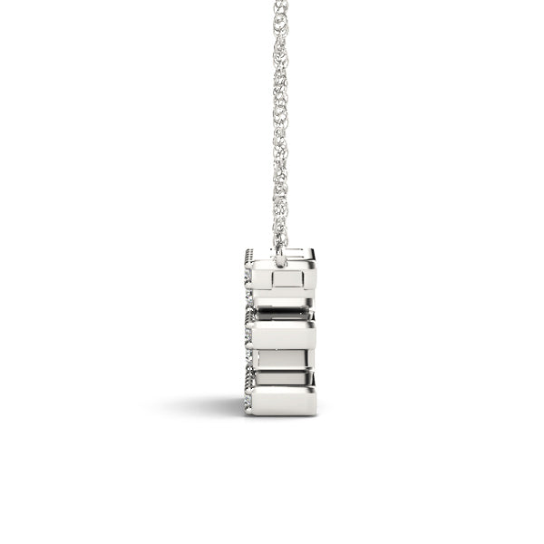14K White Gold 1/15 Cttw E Initial With 0.08 TCW Diamond (I3 H-J)