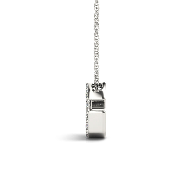 14K White Gold 1/15 Cttw G Initial With 0.07 TCW Diamond (I3 H-J)