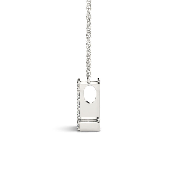 14K White Gold 1/20 Cttw I Initial With 0.05 TCW Diamond (I3 H-J)