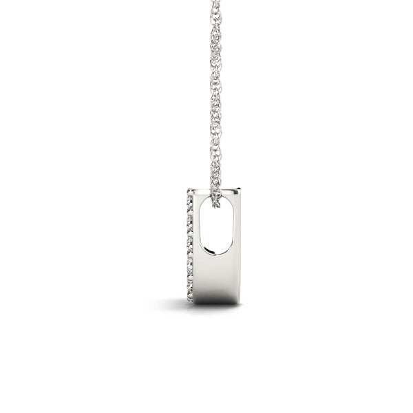 14K White Gold 1/20 Cttw J Initial With 0.04 TCW Diamond (I3 H-J)
