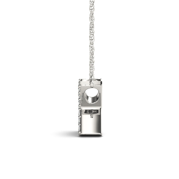 14K White Gold 1/15 Cttw X Initial With 0.06 TCW Diamond (I3 H-J)