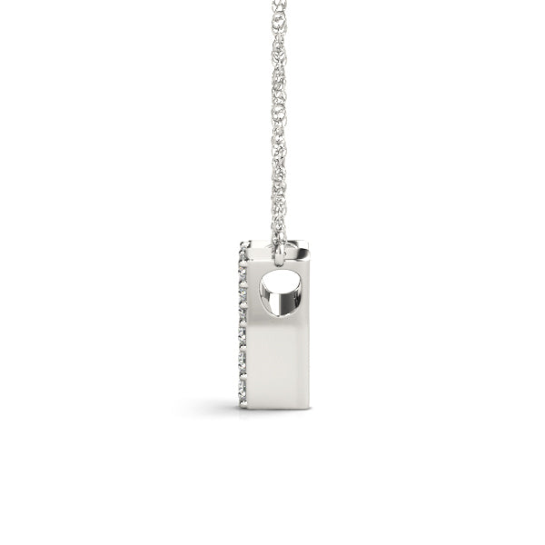 14K White Gold 1/20 Cttw Y Initial With 0.04 TCW Diamond (I3 H-J)