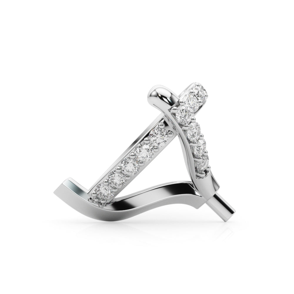 14K White Gold Hidden Halo Pear Center With 0.56 TCW Diamond (SI1-SI2, G-H)