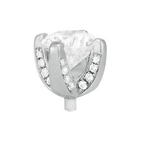 14K White Gold Designer Head With 0.22 TCW Diamond (SI1-SI2, G-H)