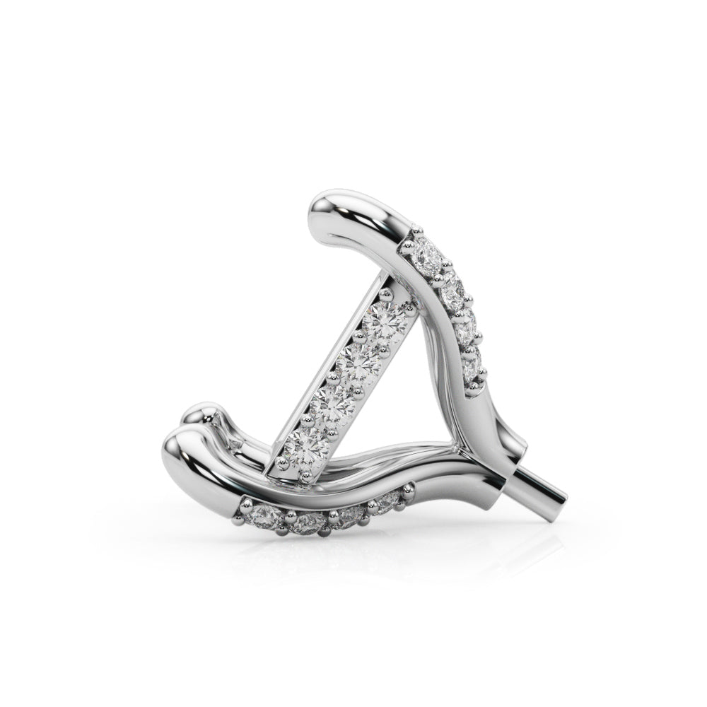 14K White Gold 4 Prong Princess Cut Hidden Halo Head With 0.83 TCW Diamond (SI1-SI2, G-H)
