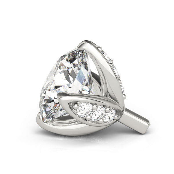 14K White Gold Round Petal Head With 1.36 TCW Diamond (SI1-SI2, G-H)