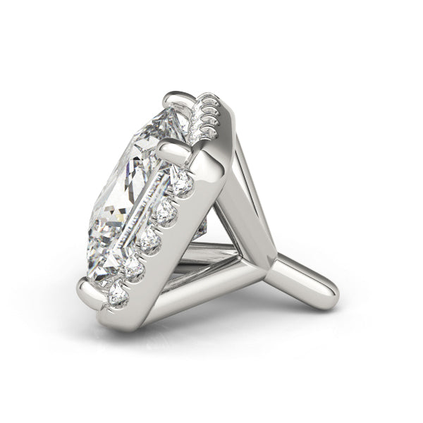 14K White Gold Princess Halo Head With 0.68 TCW Diamond (SI1-SI2, G-H)