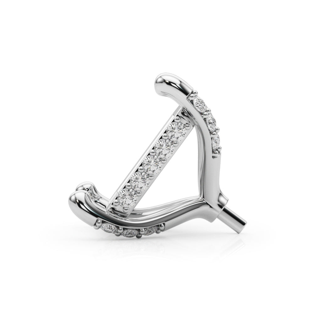 14K White Gold Hidden Halo Emerald Cut Head With 2.12 TCW Diamond (SI1-SI2, G-H)