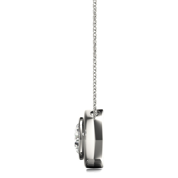 14K White Gold Pendants Solitaires With 0.50 TCW Diamond (SI2, H-I)