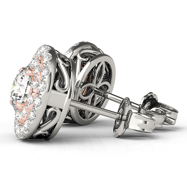14K Rose Gold Round Center Round Halo With 0.29 TCW Diamond (SI2, H-I)