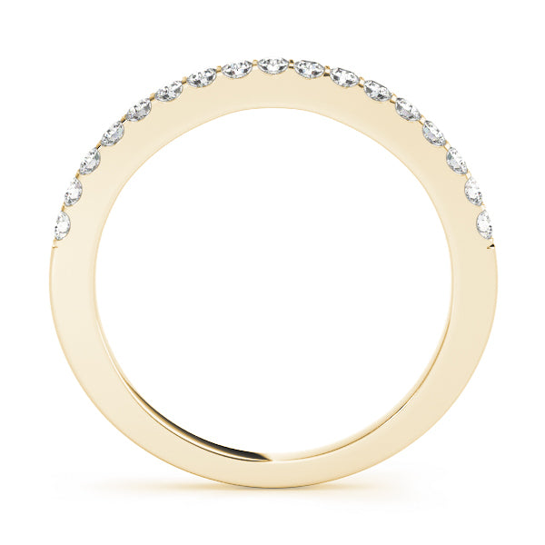 14K Yellow Gold Wedding Bands Prong Set With 0.25 TCW Diamond (SI1-SI2, G-H)