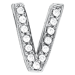 14K White Gold Pendants Initials With 0.26 TCW Diamond (I1, H-I)