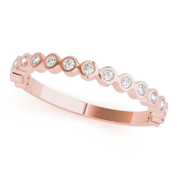 14K Yellow Gold Stackable Ring With 0.12 TCW Diamond (Lab Grown VS-SI1, E/F/G)