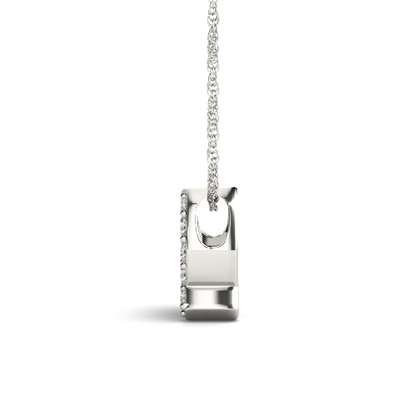 14K White Gold 1/20 Cttw Q Initial With 0.06 TCW Diamond (I3 H-J)
