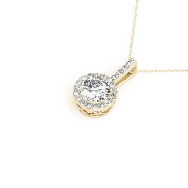14K Yellow Gold Pendants Halo With 1.01 TCW Diamond (SI2, H-I)