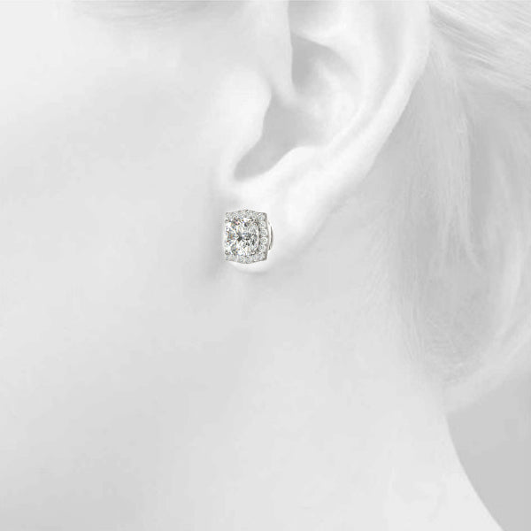14K White Gold Fashion Earrings With 0.82 TCW Diamond (SI2, H-I)