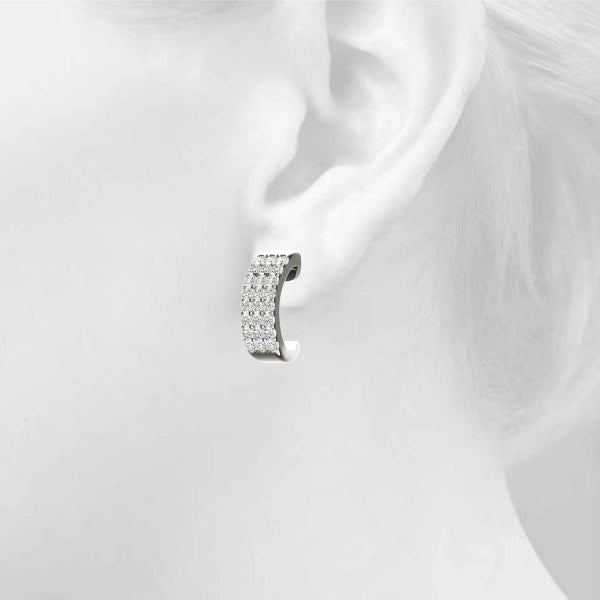 14K White Gold Fashion Earrings With 0.48 TCW Diamond (SI2, H-I)