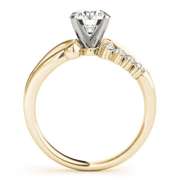 14K Yellow Gold Engagement Rings Bypass With 0.20 TCW Diamond (SI1-SI2, G-H)