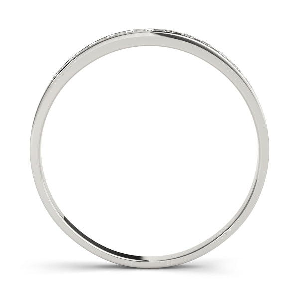 14K White Gold Wedding Bands Channel Set With 0.08 TCW Diamond (I1, H-I)