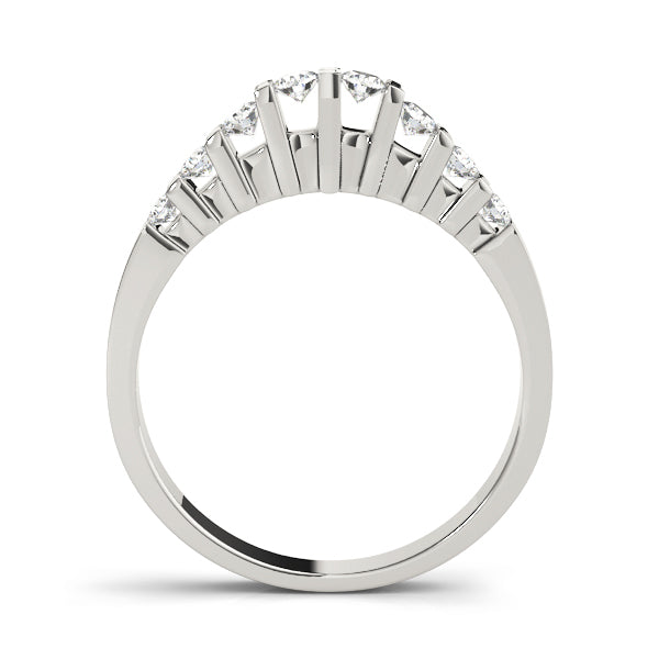 14K White Gold Wedding Bands Bar Set With 0.20 TCW Diamond (SI1-SI2, G-H)