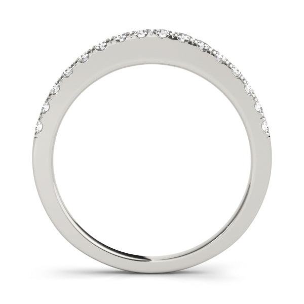 14K White Gold Wedding Bands Prong Set With 0.12 TCW Diamond (SI1-SI2, G-H)